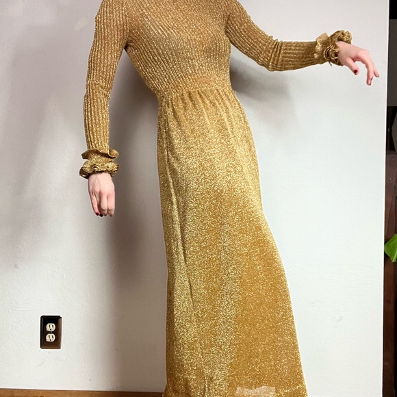 Roncelli Gold Knit Maxi Dress - Picture 6 of 16